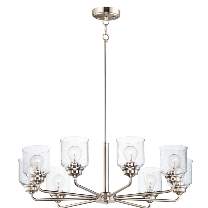 Nunez 8 - Light Dimmable Classic / Traditional Chandelier, Satin Nickel