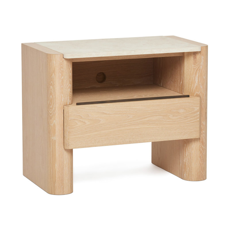 Arden 1 - Drawer Solid Wood Nightstand