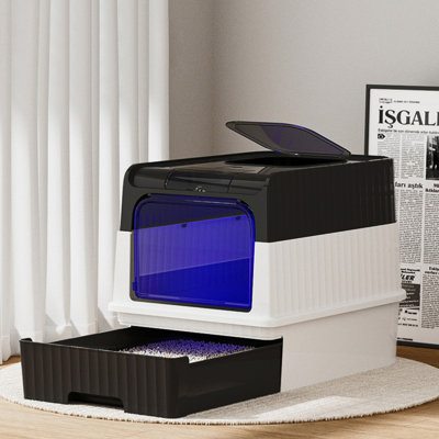 Ashwini PP Enclosed Litter Box with Scoop