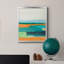 Toile encadrée de qualité supérieure turquoise et orange I - prête à être accrochée-291655431-291655428