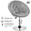 Upholstered Swivel Tufted Barrel Chair-1539492050