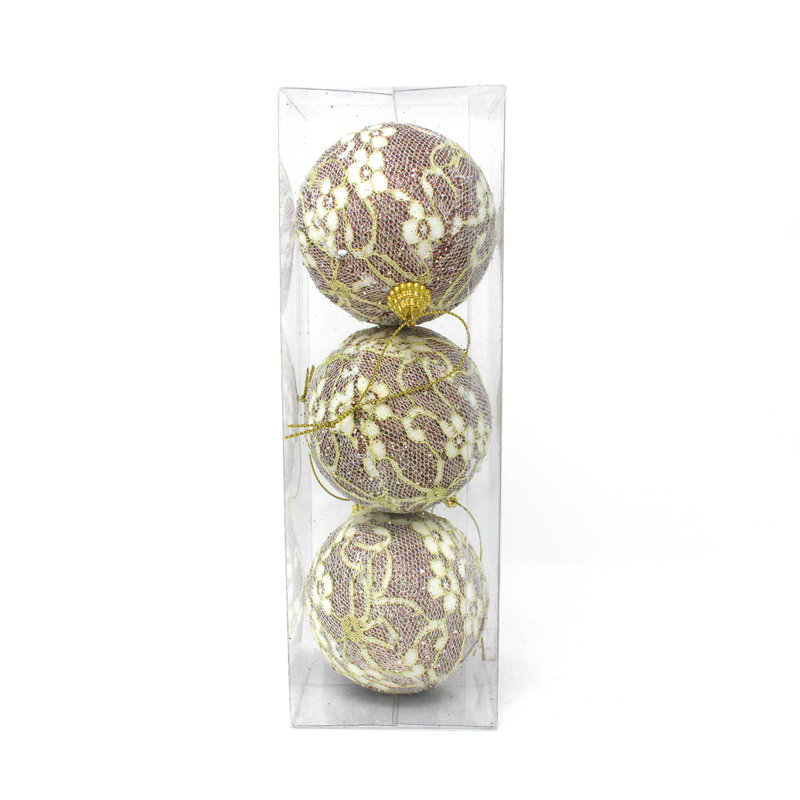 3'' Fabric Ball Ornament