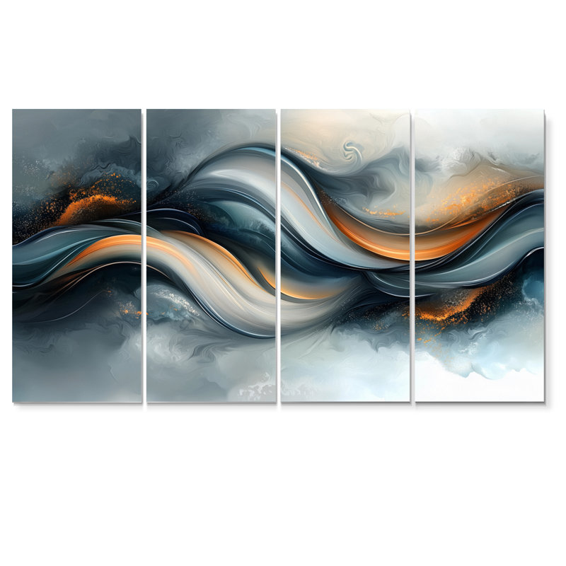 Manado - Spiral Abstract Wall Decor - Modern Wall Art, 4, 28" H x 48" W