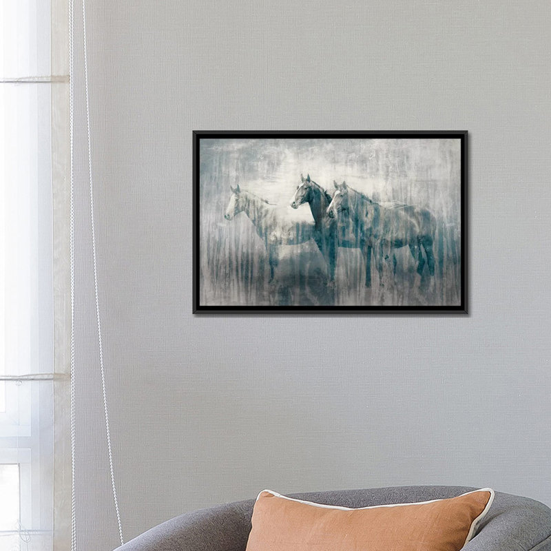 « marchpast », impression sur toile, H 18 po x l 26 po x P 1,5 po, Toile avec cadre noir, Pas de tapis