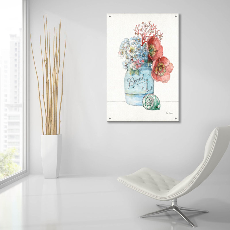 «Sea Finds I» par Lisa Audit, art mural en verre acrylique, H 36 po x l 24 po