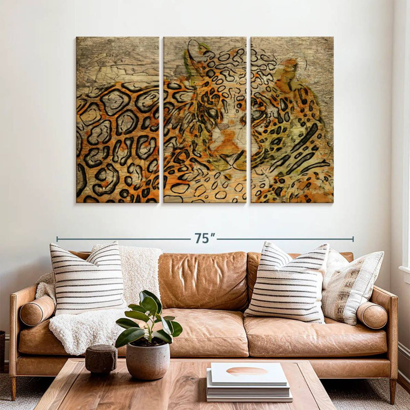 Brampt Wild Cat Skin, 42" H x 65" W