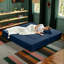 Canapé-lit à compression sans os Shontae Zipline, trois repose-pieds et oreillers-73368149