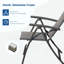 Ensemble de 2 chaises de patio pliantes en tissu textilène rembourré