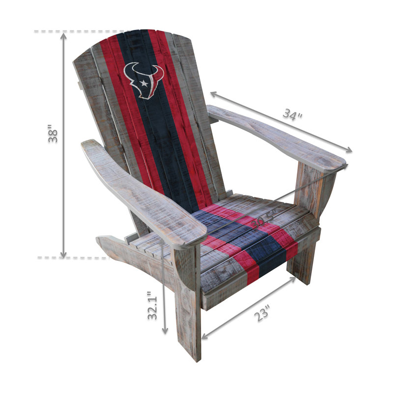 Wood Outdoor Adirondack Chair, Houston Texans