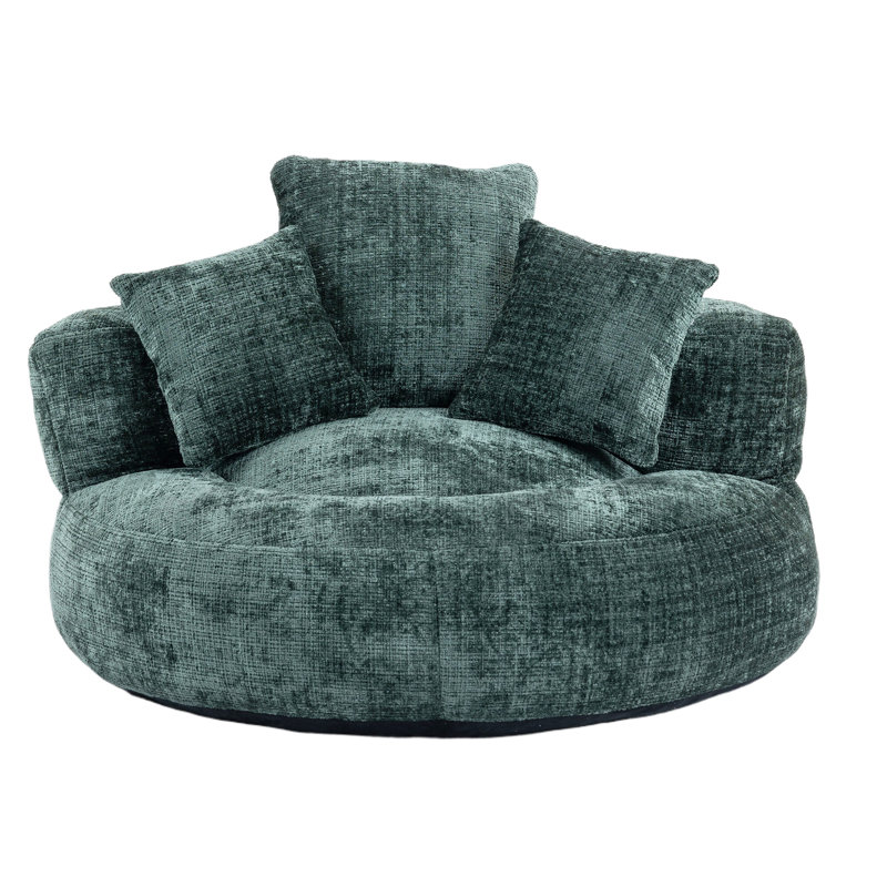 Chaise paresseuse rembourrée de mousse, revêtement en chenille, pour le salon de la chambre à coucher