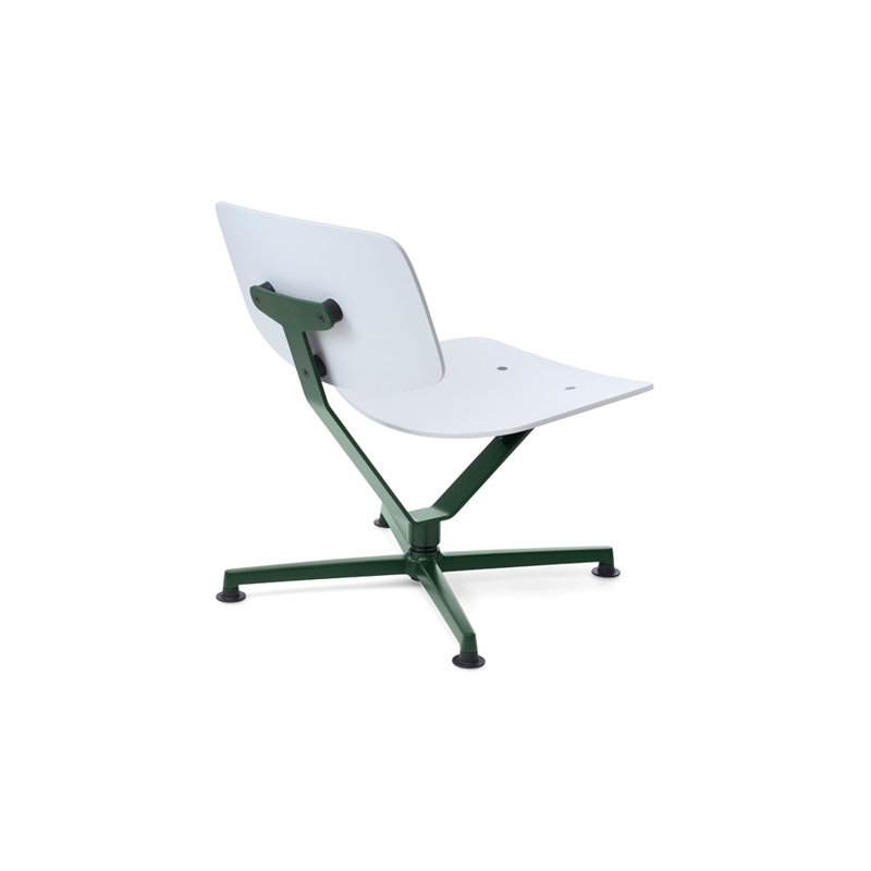Arba Side Chair, White/Dark Green