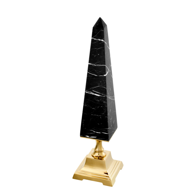 Obélisque en marbre Layford, H 19,49 po x l 4,92 po x P 4,92 po