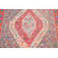 Tapis de zone en laine rouge/gris/beige 3 pi 9 po x 4 pi noué la one-of-kind à la main Rayle