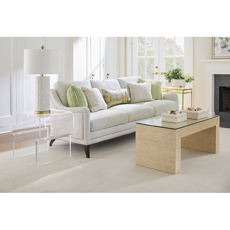 Chelsea House Modern Gold Metal & Glass Square Side Table
