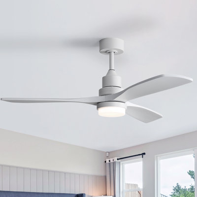 Ventilateur de plafond moderne Nicola 52 po à 3 pales avec télécommande et ensemble d'éclairage