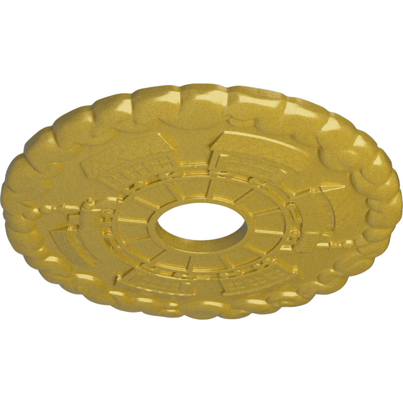 Médaillon de plafond de la station de train Kendall de 18 1/2 po x 3 7/8 po x P 1 po (convient aux auvents jusqu'à 3 7/8 po)