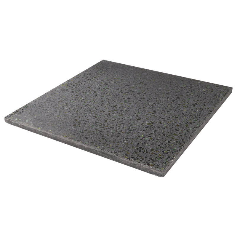 Verre Durham 16,14 po X 16,14 po Carreau de sol et mural en terrazzo poli (3,61 pieds carrés / caisse), Grey/Brown