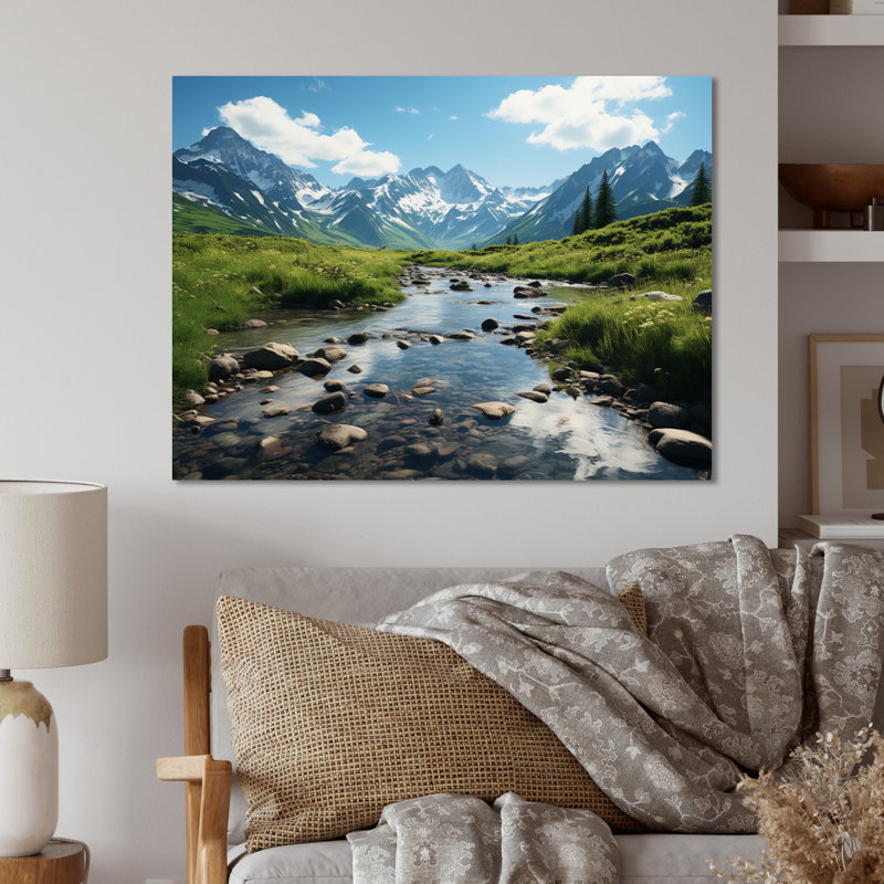 Paysage de l'Alaska I - impression sans cadre sur métal, H 12 po x l 20 po x P 1 po