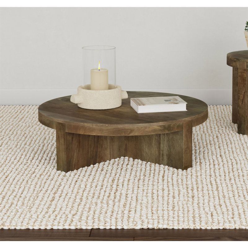 Table basse ronde en bois de manguier massif Alexander Brown