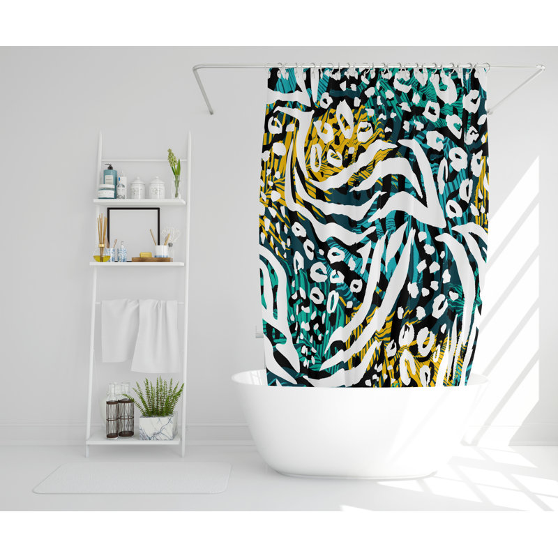 Kirree Polyester Shower Curtain Set, 168cm H x 168cm W