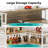 L-Shaped Home Bar Unit With Stemware Racks And LED Light, Bar Table With Storage