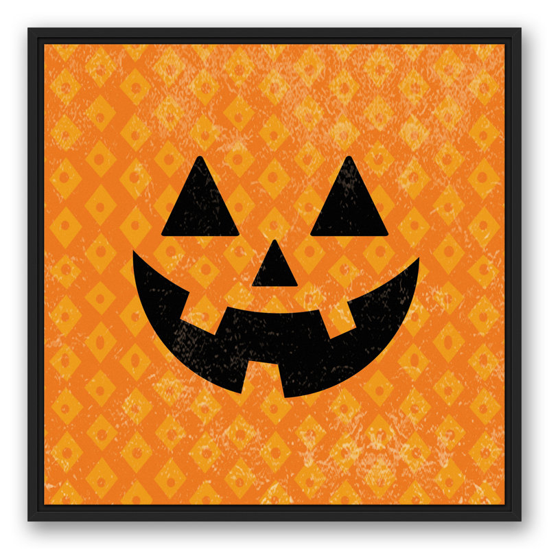 « jolie jack o’lantern », impression, H 25,75 po x l 25,75 po, Cadre noir