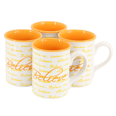 Ensemble de grandes tasses en grès 4 pièces 16 onces Trinx