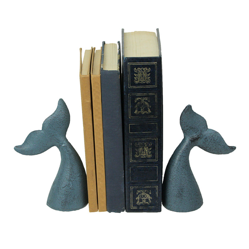 Serre-livres antidérapant Whale Tail, Bleu