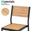 Ensemble de chaises de salle à manger d'extérieur empilables A aluminium-580174738