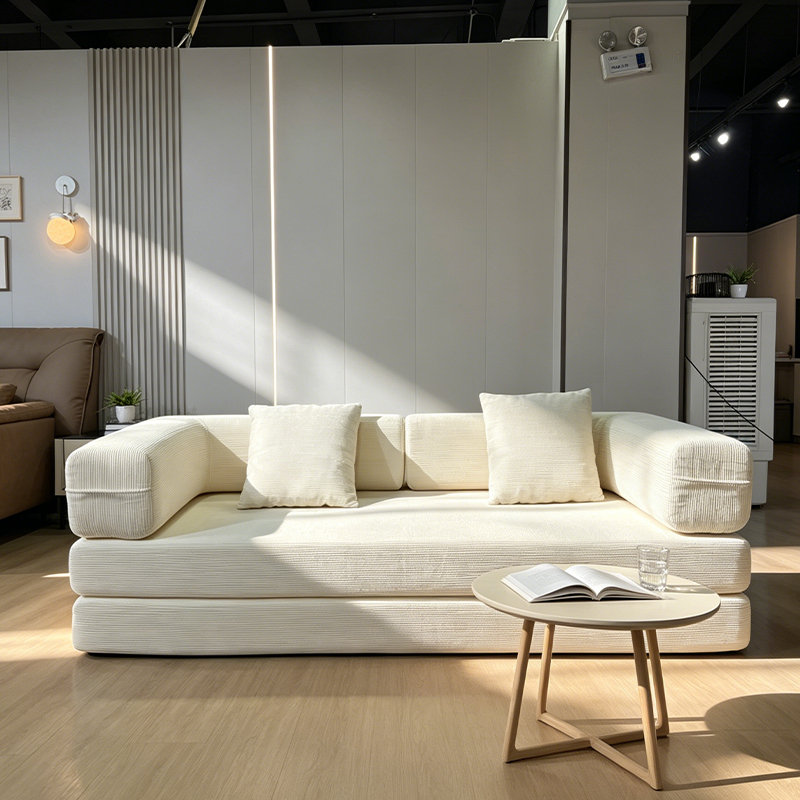 Upholstered Futon, Ancient White