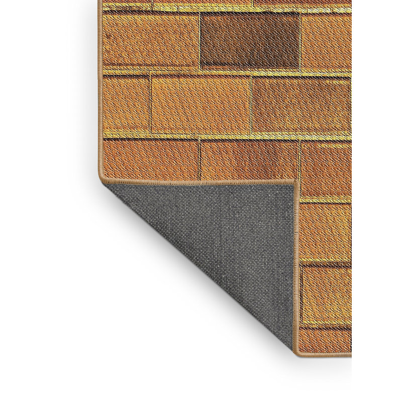 Tapis brun à motif géométrique Schaller, Rectangle 8 pi x 10 pi