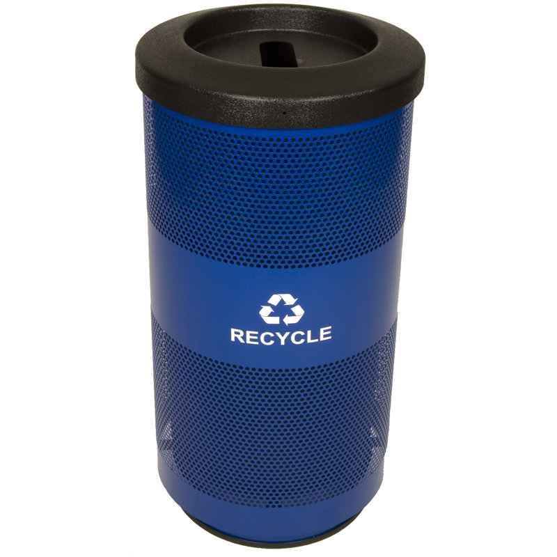 Poubelle de recyclage 20 gallons Metal Recycling, Plat