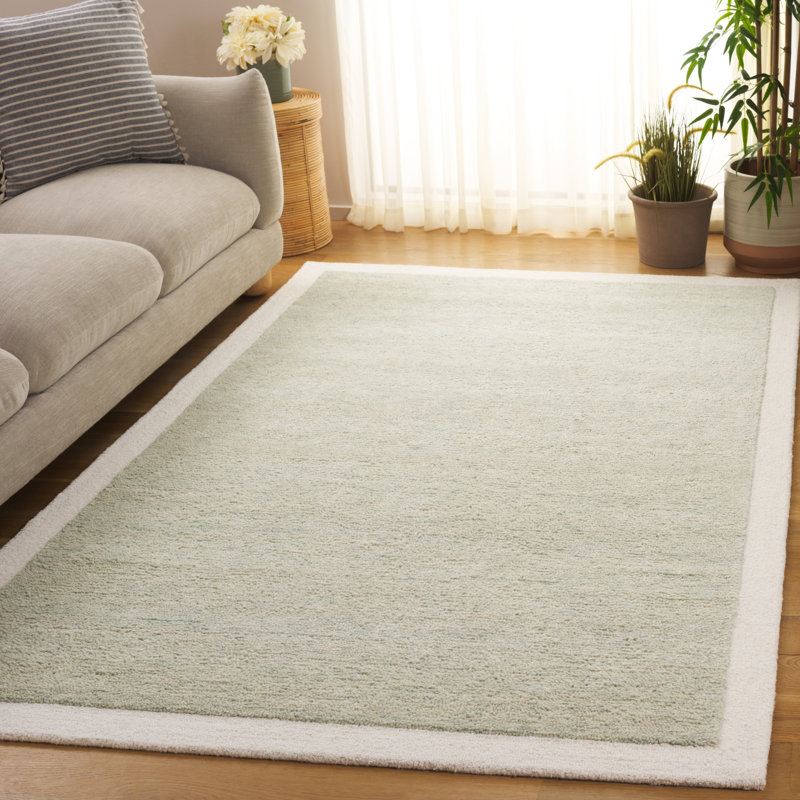 Metro Hand Tufted Wool; Cotton Solid Color Indoor Rug, Rectangle 6' x 9'
