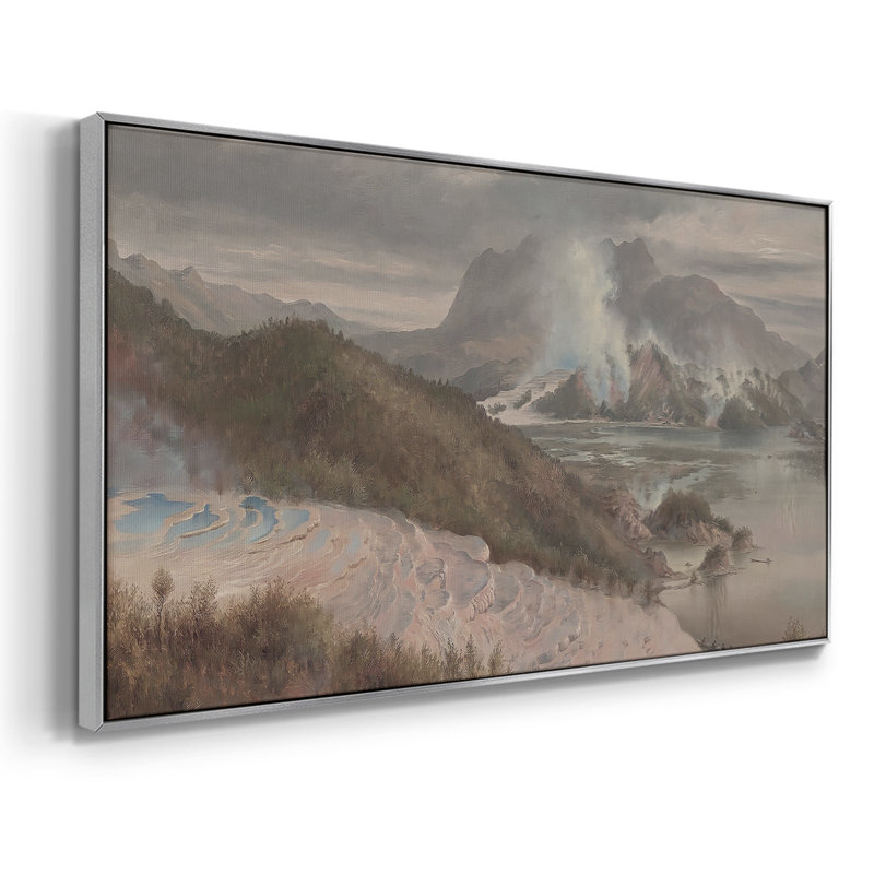 Paysage, série DC DC-XXV, toile tendue avec châssis, prête à être accrochée, H 17 po x l 33 po, Noir