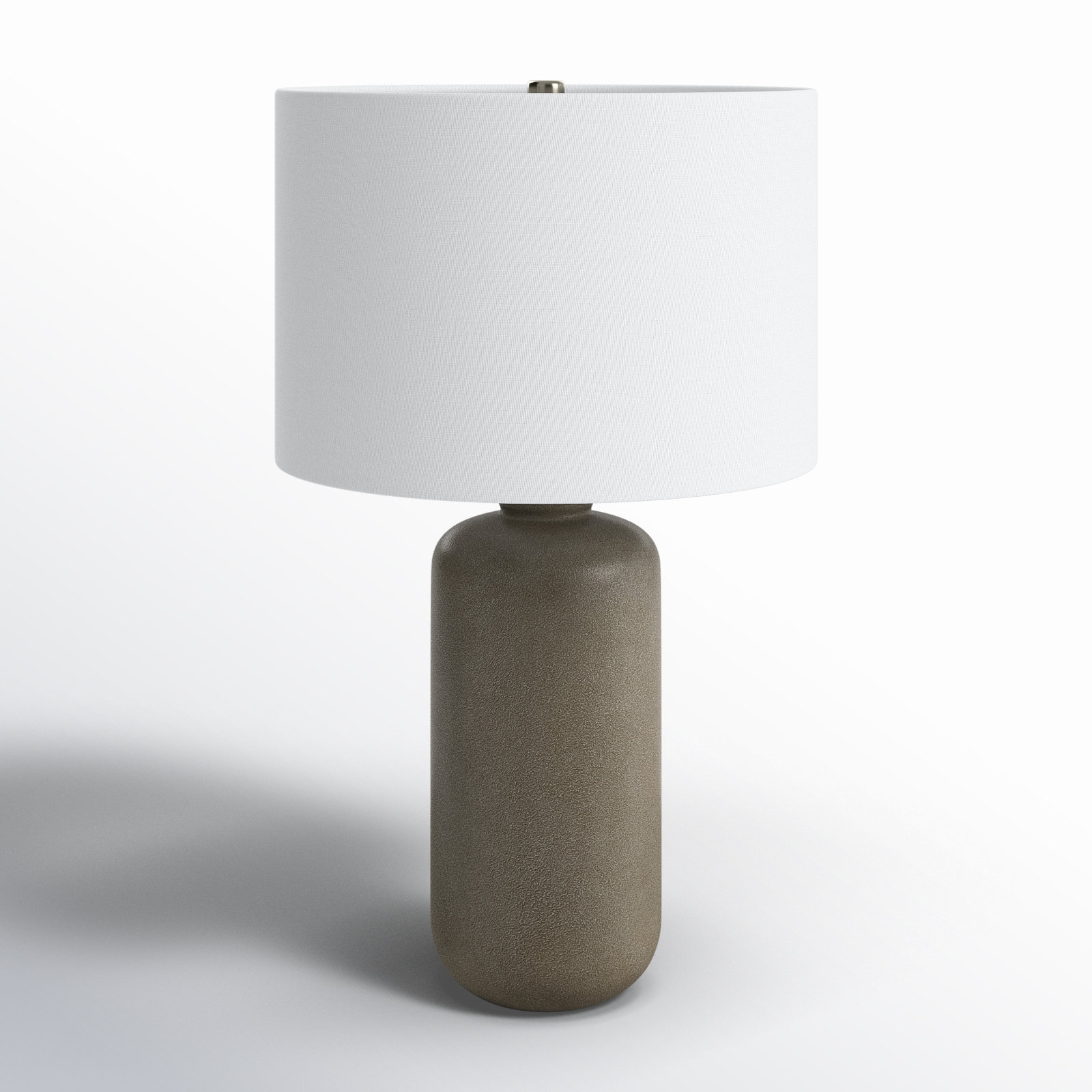Patrick Ceramic Table Lamp, White, Gray