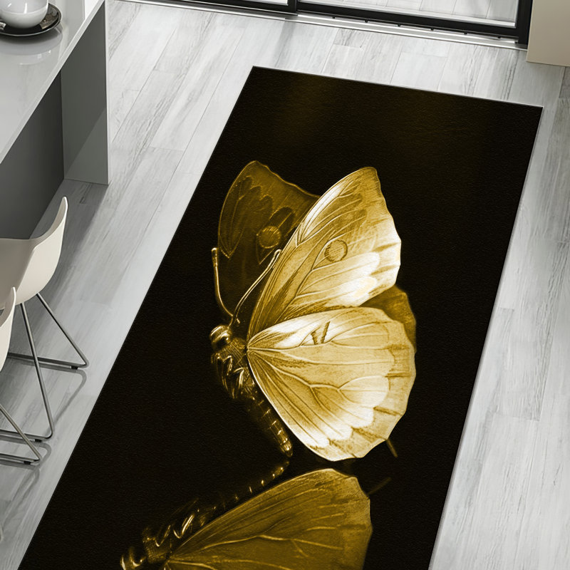 Tropical Paradise Non-Woven Soft Printed Rug with Exotic Palm Leaves Pattern Ideal for Living Room and Bedroom Spaces