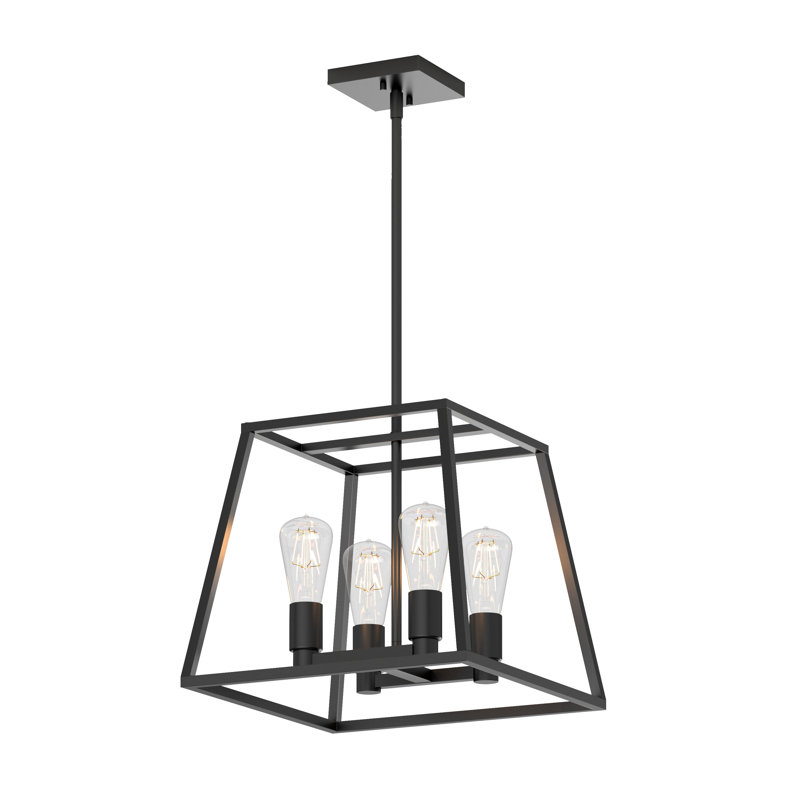 Luminaire suspendu géométrique à 4 lumières Jamicka