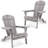 2 Gray Solid Wood Folding Chairs - For Tranquil Outdoor In Garden, Lawn Of Bliss Gardens, Lawns, Backyards-1580015298
