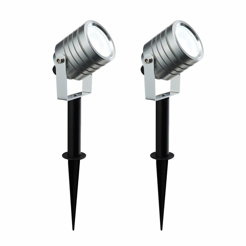 Gloversville Integrated LED Metal Spotlight Pack, Silver