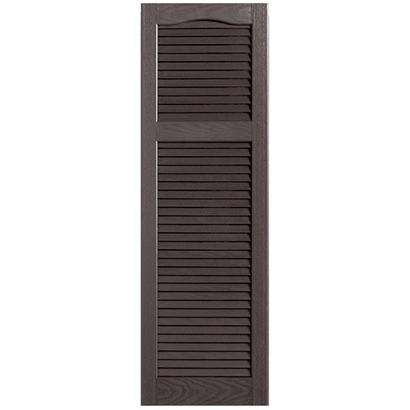 Paire de volets à persiennes style cathédrale, 49 po, 15 po, Chocolat