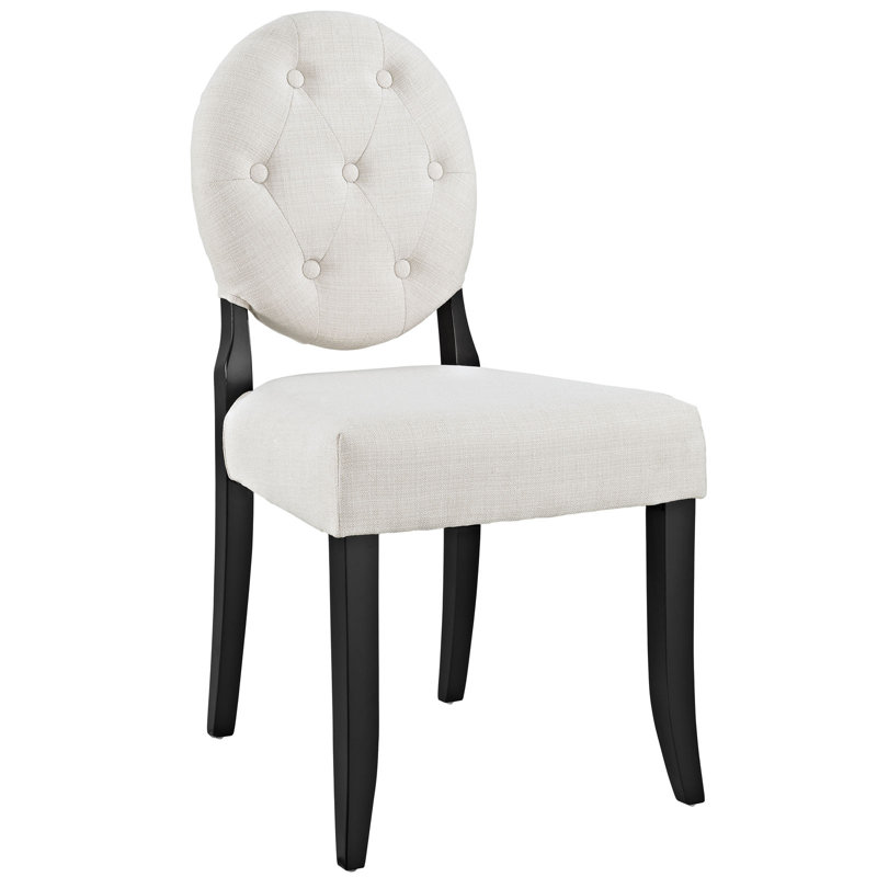 Modway Copper Grove Quince Button-tufted Dining Chair, Beige Polyester Blend