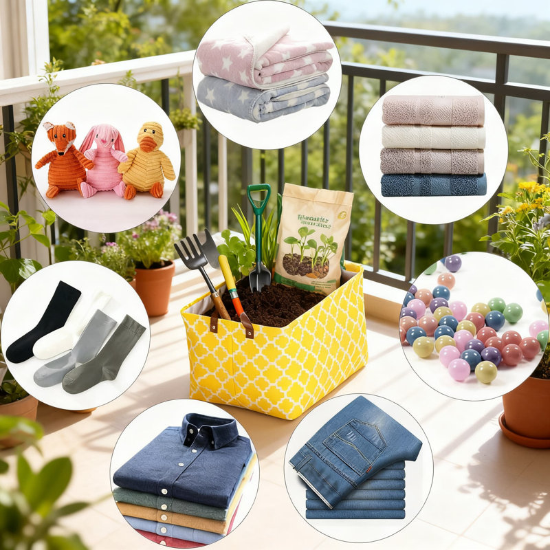 Collapsible Canvas Storage Basket With Drawstring Cover, Waterproof Lining And PU Leather Handles For Home Organization