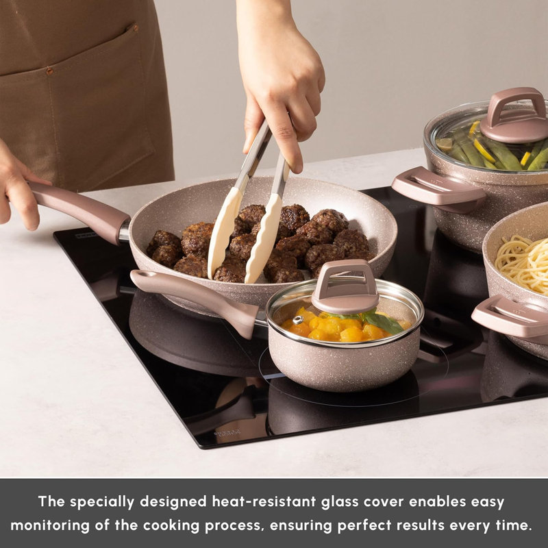 Karaca Biogranite 12-Piece Non-Stick Cookware Set, Rose