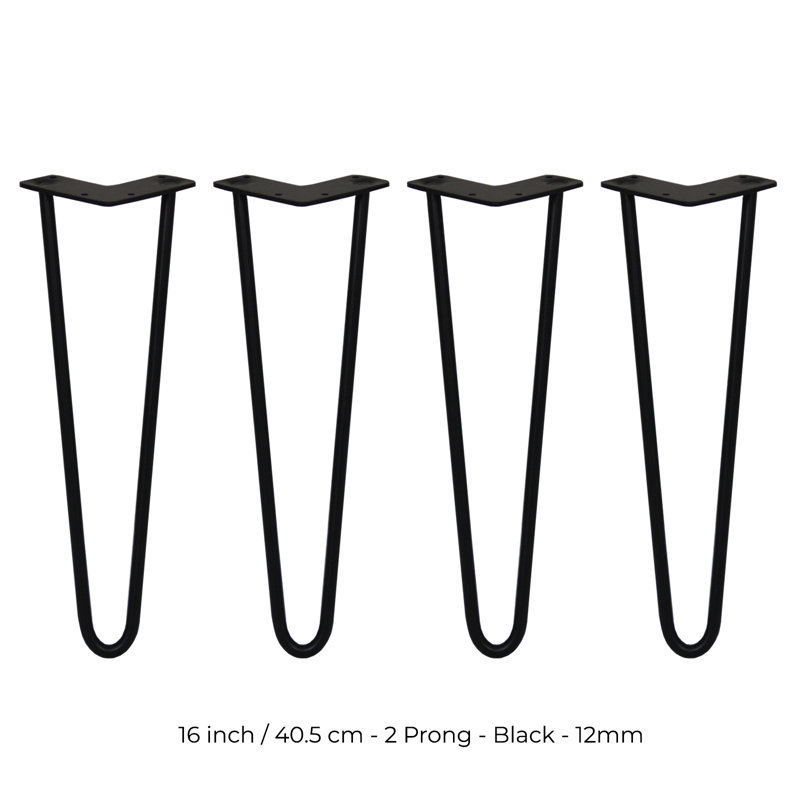 Klimek Table Leg, Black, 40.64cm H x 11cm W x 8cm D