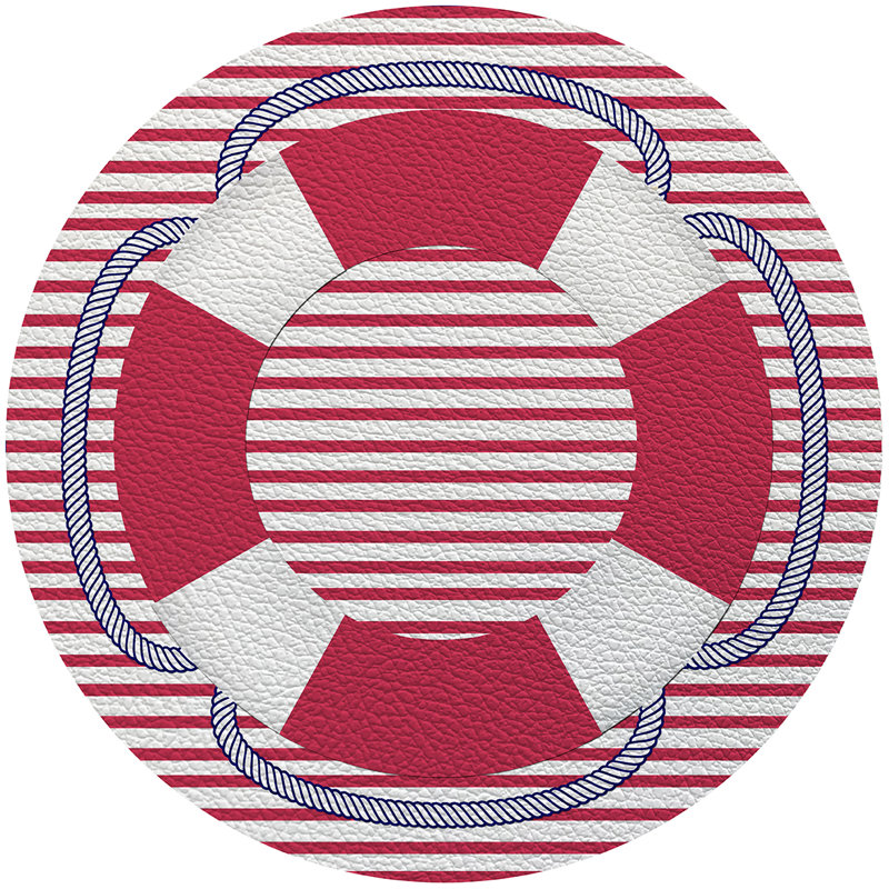 Lifeguard Buoy 16" Vinyl Placemat, Red