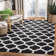 Rodgers Hand Woven Flat Weave Wool/Cotton Rug in Gray/Black