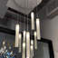 Rainfall 11 Frosted White & Grey Glass Pendants Chandelier-1156822093-1156822095