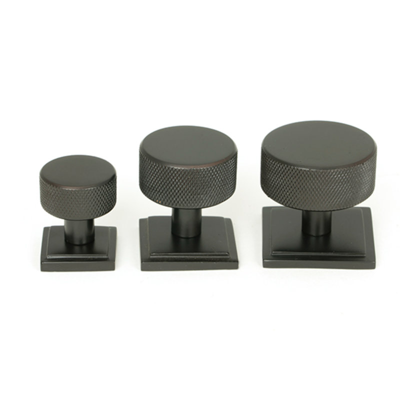 32mm Square Knob, Aged Bronze