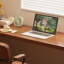 Bureau brun en bois massif en forme de L-1479493619-1479493622