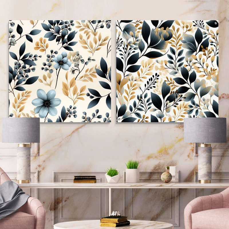 Verwood - Ensemble de 2 plantes murales en acrylique, H 16 po x l 33 po
